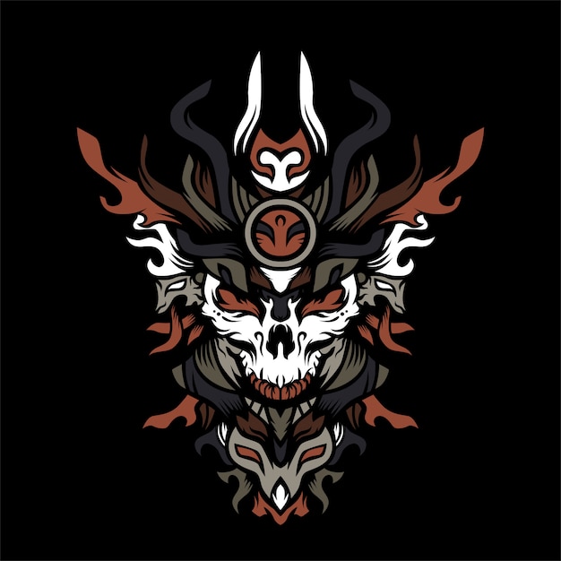 Schedel monster vectorillustraties