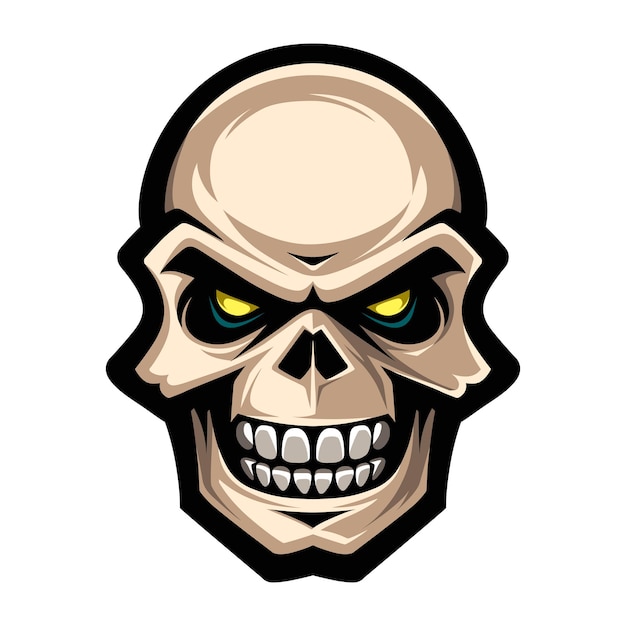 Schedel monster zombie mascotte voor sport team esports badge game icon