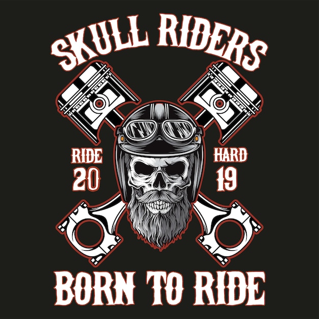 Schedel renners T-shirt Design.
