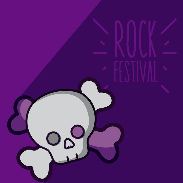 Schedel rockfestival cartoon