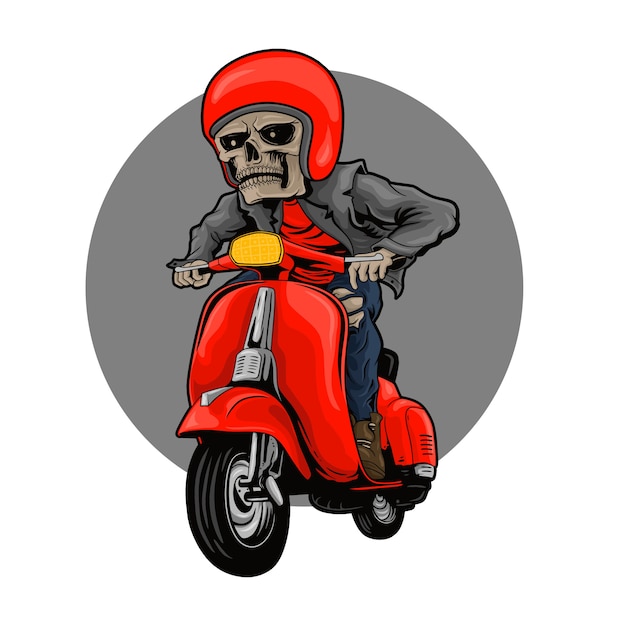 schedel vespa-animatie