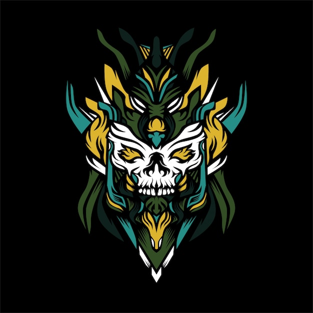 Schedel viking logo vector