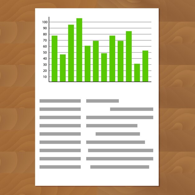 Schedule chart on table vector