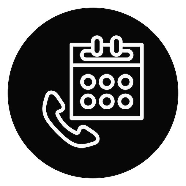 Schedule een oproepvector illustratie