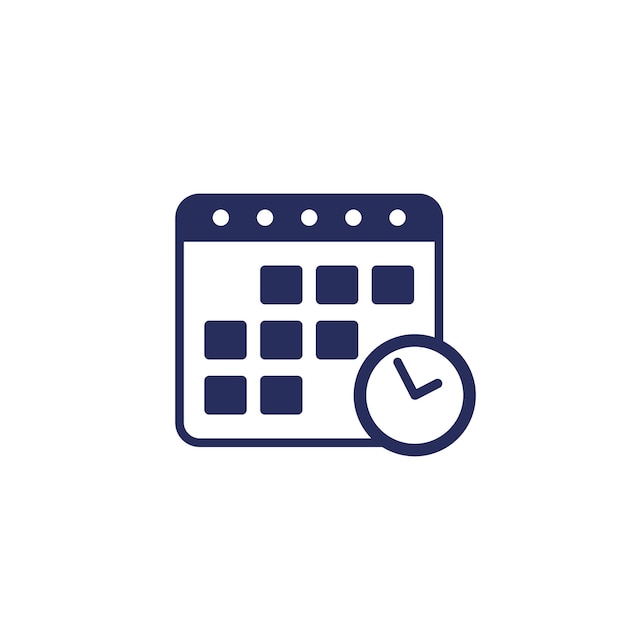 Schedule icon with a calendar vector design