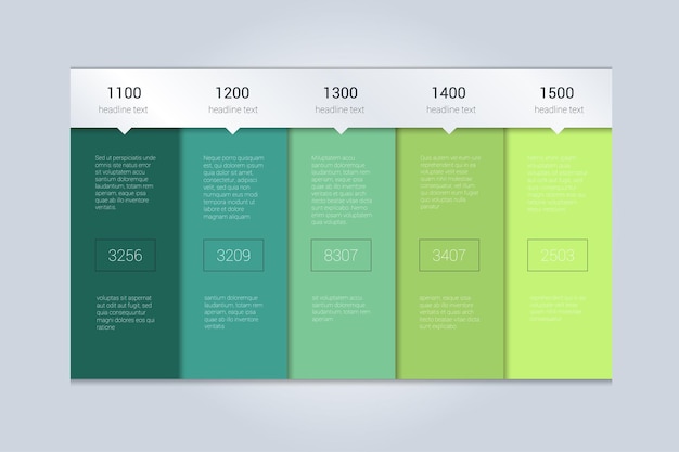 Schedule price table template banner Infographics element Vector