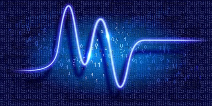 Vector schedule tracking of processor status disk monitoring cpu indicator or ram on binary code background