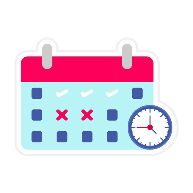 Schedule vector icon Can be used for Work from Home iconset