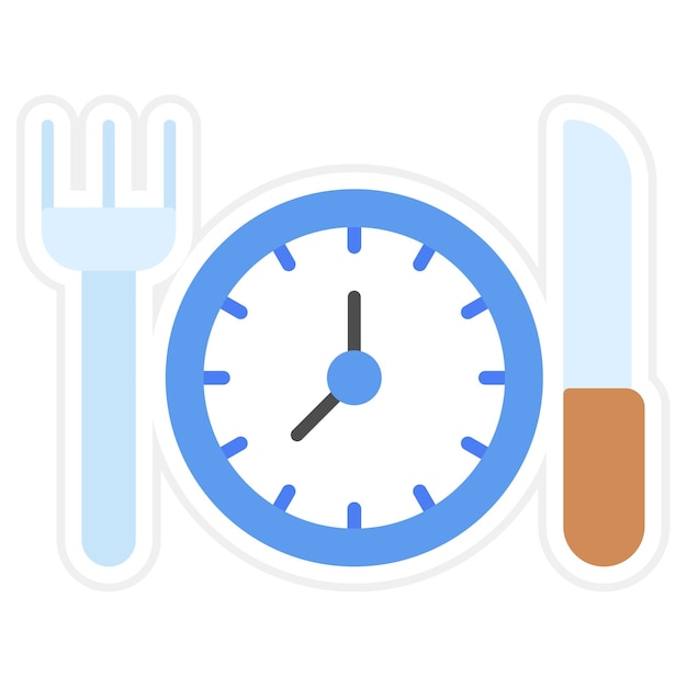 Scheduled Meals Flat Illustration