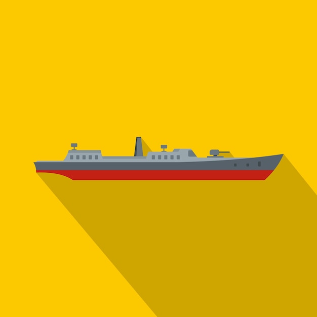 Scheepsgevechtsicoon vlakke illustratie van scheepsevechtsvectoricoon voor het web