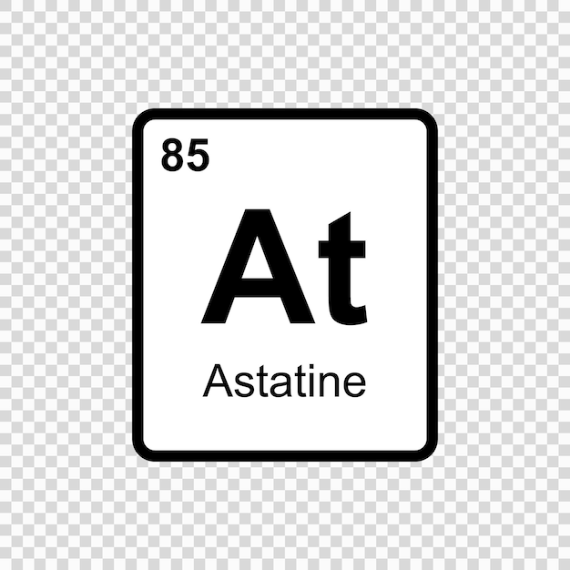 Scheikundig element astatine vector illustratie