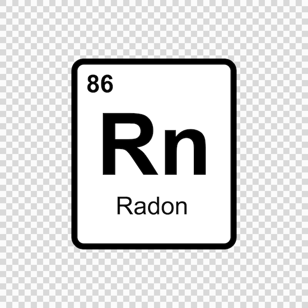 Scheikundig element radon vector illustratie