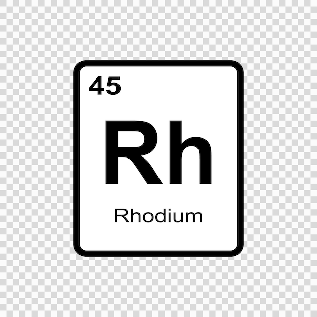 Scheikundig element rhodium vector illustratie