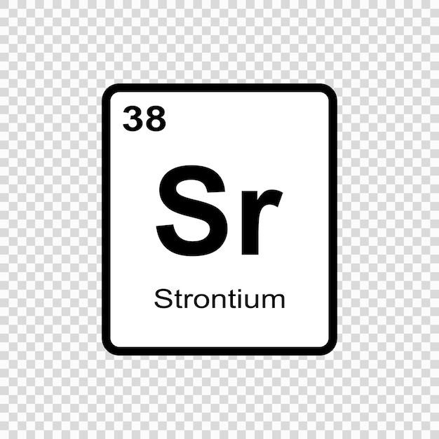 Scheikundig element Strontium Vector illustratie