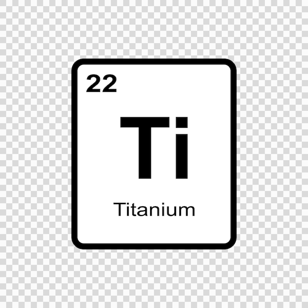 Scheikundig element Titanium Vector illustratie