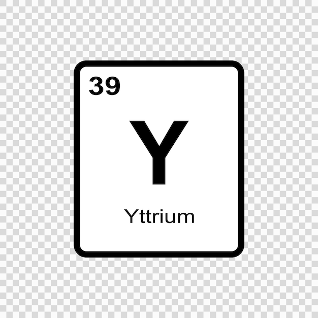 Scheikundig element Yttrium Vector illustratie