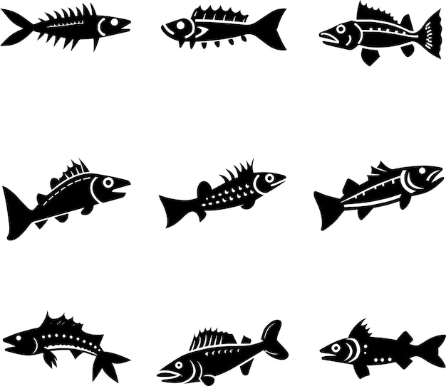 Schelvis vis vector silhouet illustratie 2