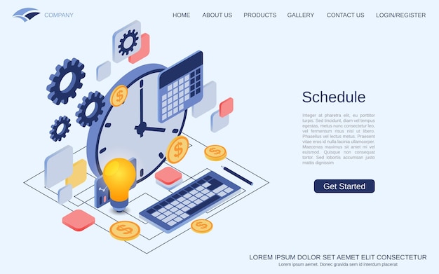 Schema moderne 3d isometrische vector concept