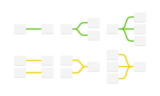 Schema schema vuoto colore piatto icone vettoriali