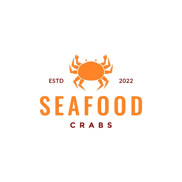 Schepsel dier zeewater baby krabben zeevruchten crunch gebakken smaak logo ontwerp vector icoon