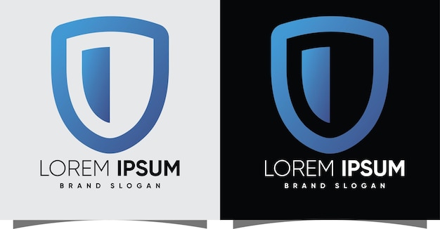 Scherm eenvoudig logo af met creatieve moderne stijl Premium Vector