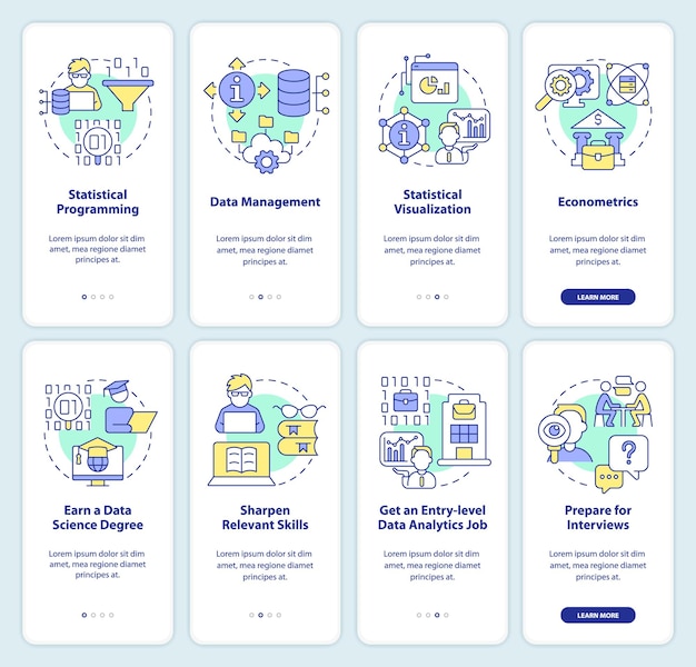 Schermset voor onboarding van een expert op het gebied van gegevensbeheer