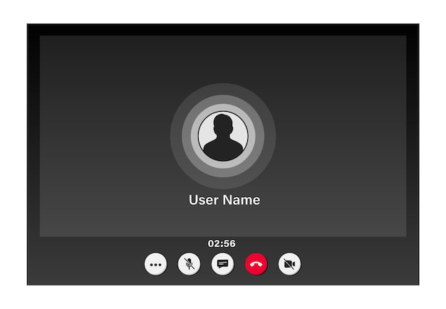 Schermsjabloon voor video-oproep. Stream, webchatten, online vrienden ontmoeten. Videochat, gebruikersinterface voor conferenties. Coronavirus, quarantaine-isolatie. Blijf, werk vanuit huis. Praten via internetvenster