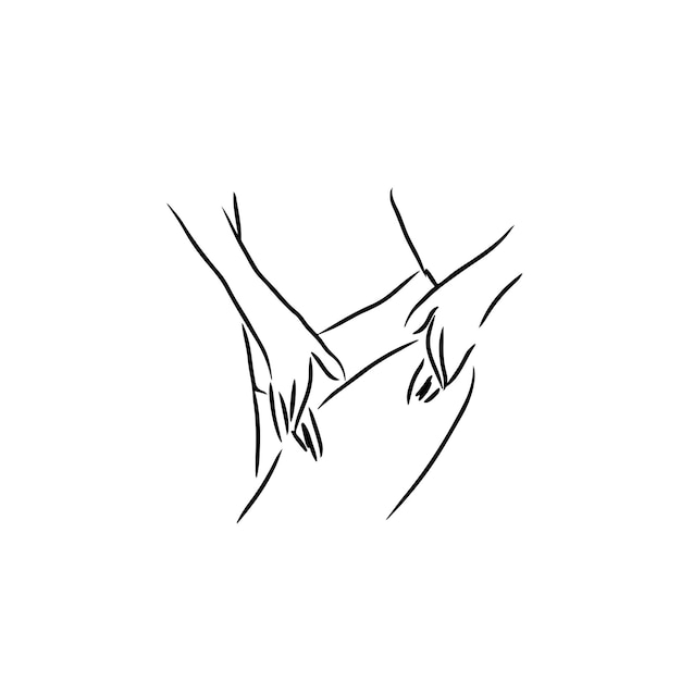 Schets, met de hand getekend, enkellijns kunst Vrouwendag gebruik voor logo poster en achtergrond