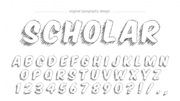 Schets stijl typografie ontwerp