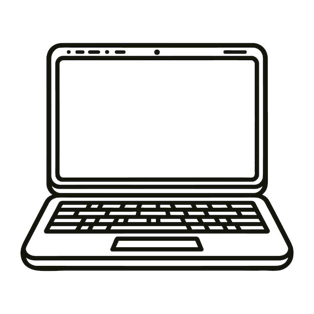 Schets tekening laptop Vector illustratie