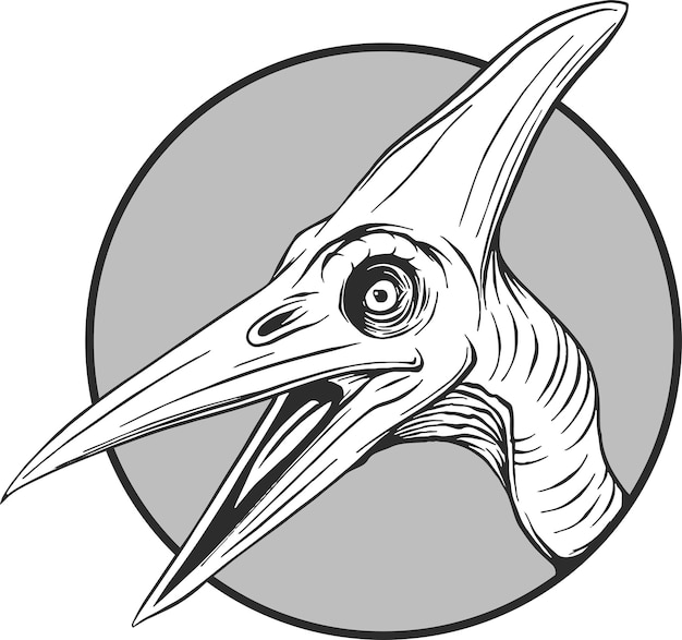 schets van een dinosaurus in vectorillustratie