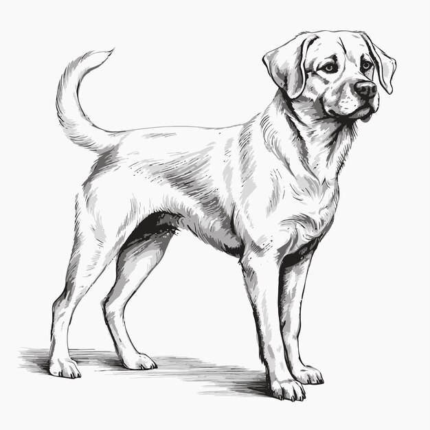 Vector schets van een hond