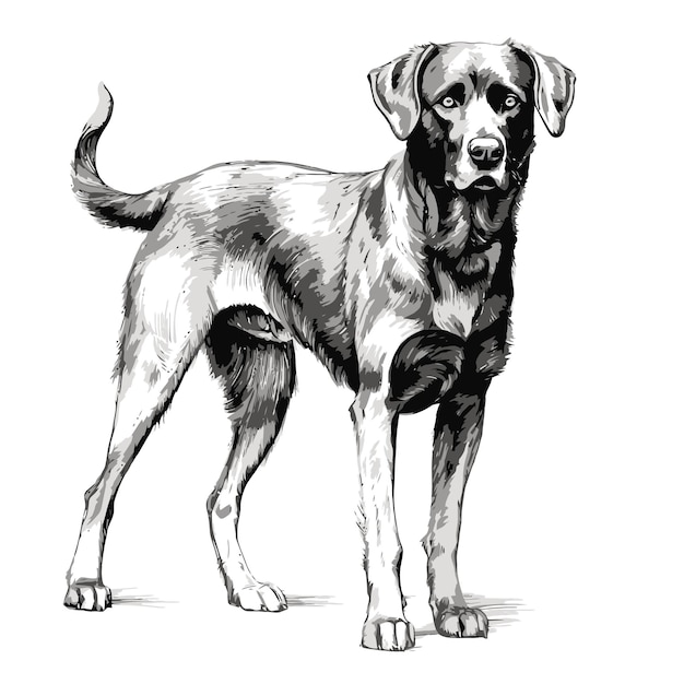 Vector schets van een hond