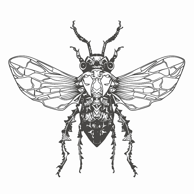 Vector schets van een insect