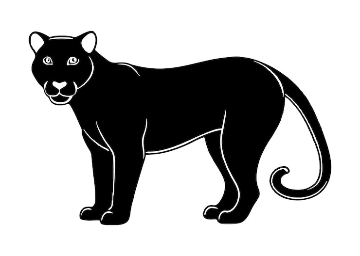 Vector schets van een panther-vectorillustratieontwerp