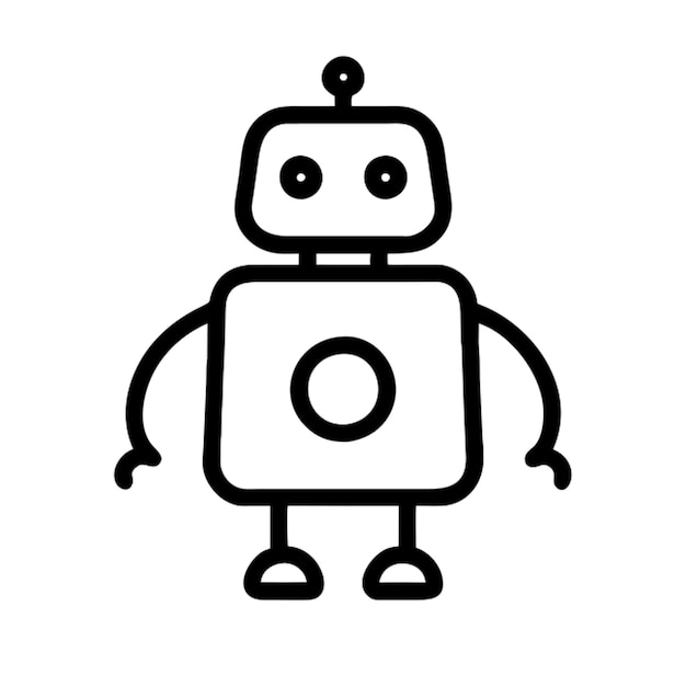 schets van het icoon van de robot