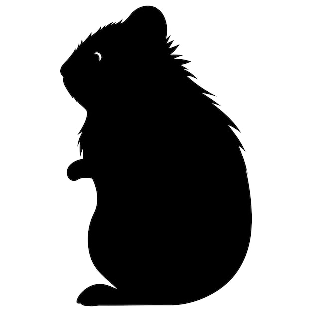 Schets van het silhouet van een hamster