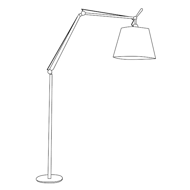 schets vloerlamp