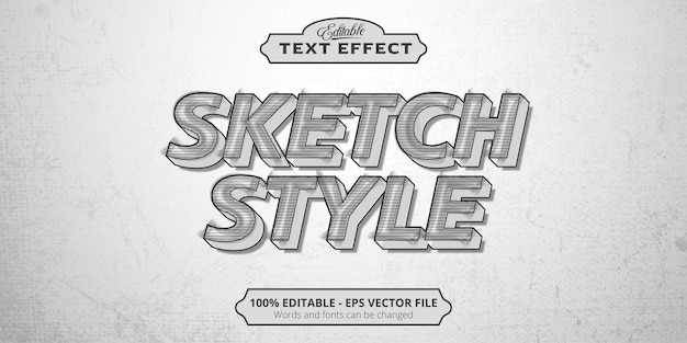Schetsstijl en bewerkbaar teksteffect, Sketch Style-tekst