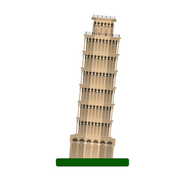 Vector scheve toren van pisa