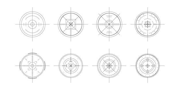 Schieten doel pictogram vector illustratie sjabloon