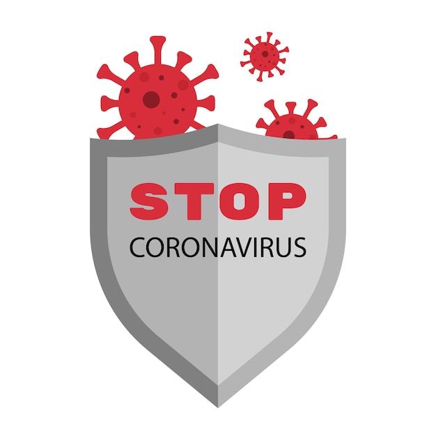 Schild beschermen tegen coronavirus concept