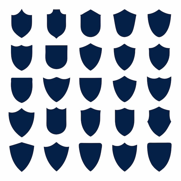 Schild Icon Set Vector Design op geïsoleerde witte achtergrond 5