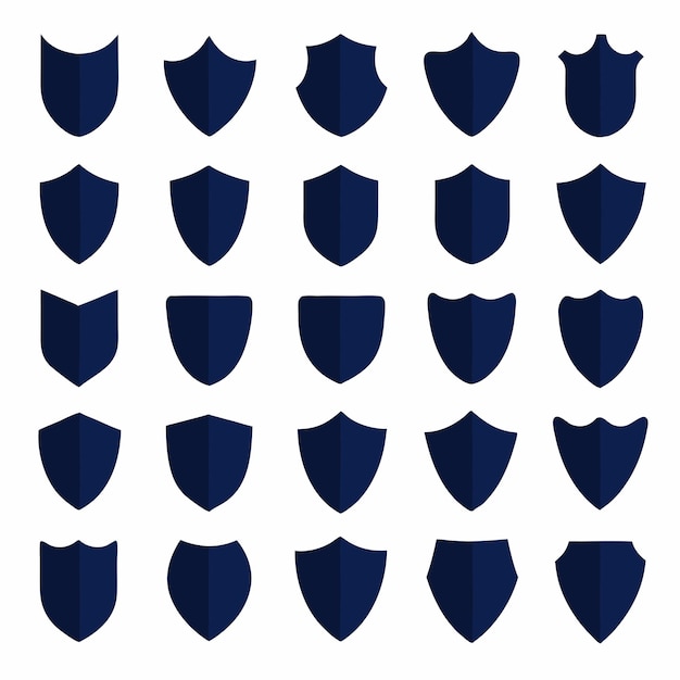 Schild Icon Set Vector Design op geïsoleerde witte achtergrond 8