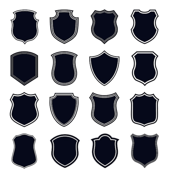 Vector schild icons set