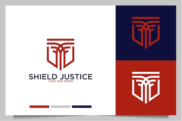 Schild justitie modern logo-ontwerp