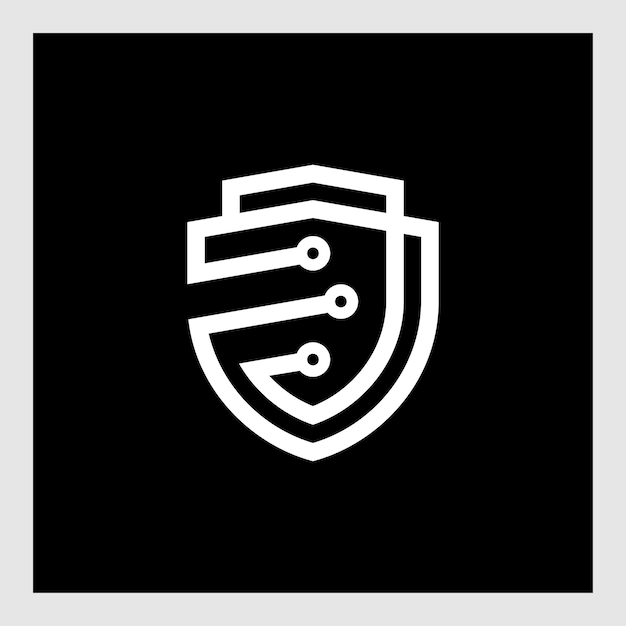 Schild logo met gradiënt eenvoudige stijl. logo sjabloon met creatief concept. premium vector