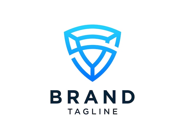 Schild logo vector letter s bescherming beveiliging logo ontwerpsjabloon element