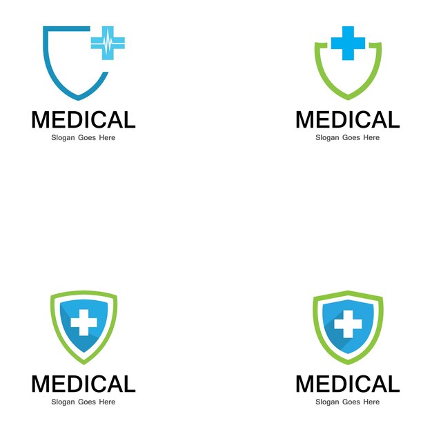 Schild medisch logo vector sjabloon