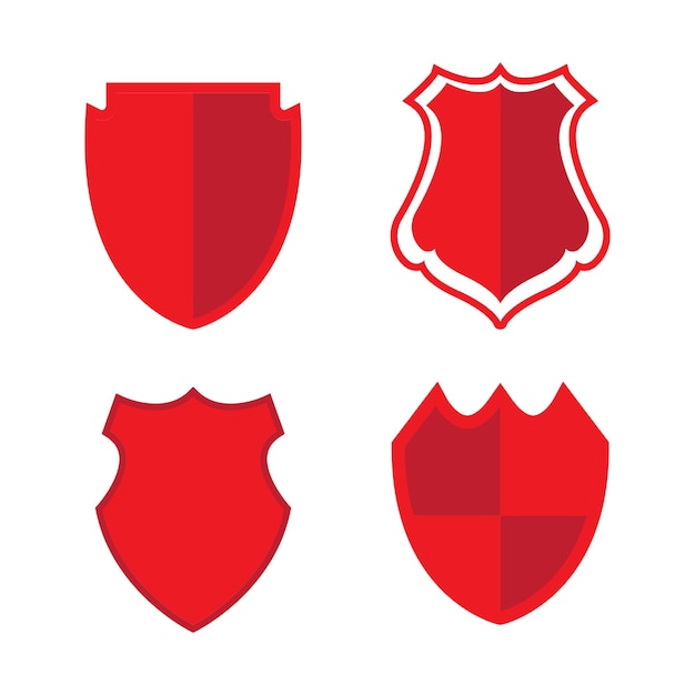 Schild rode beveiliging logo vector